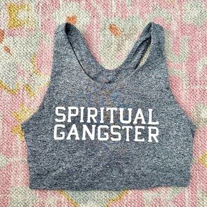 gray spiritual gangster bra top